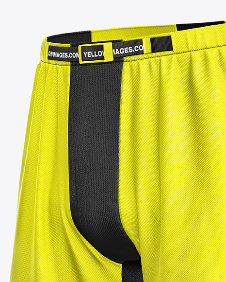 Shell Shorts Mockup - Half Side View