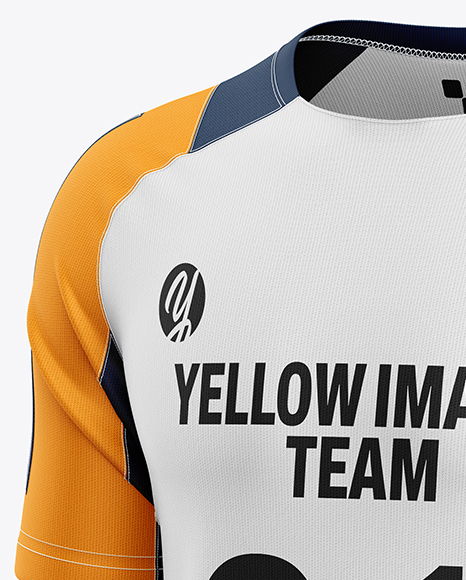 Training Short Sleeve Jersey Mockup - Half Side View