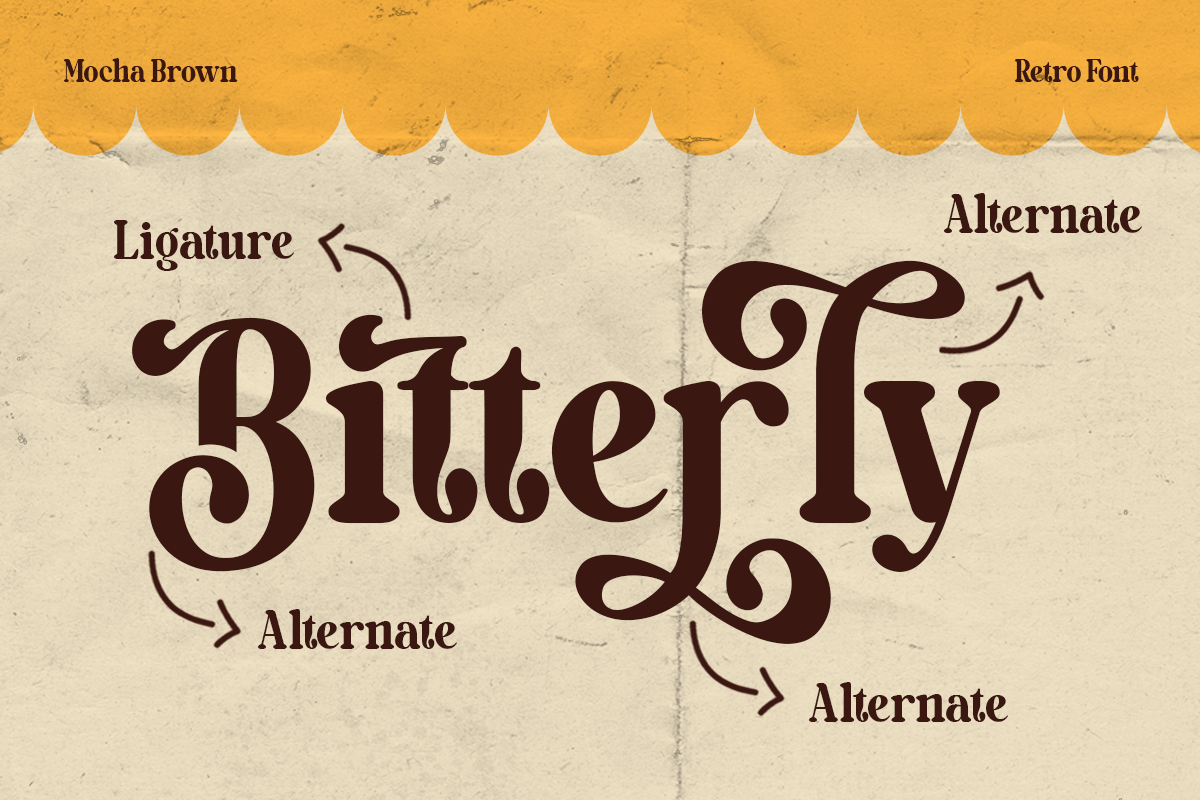 Mocha Brown - Unique Retro Font