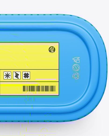 Matte Plastic Container in Paper Sleeve Mockup