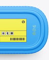 Matte Plastic Container in Paper Sleeve Mockup