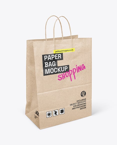 Kraft Paper Shopping Bag Mockup
