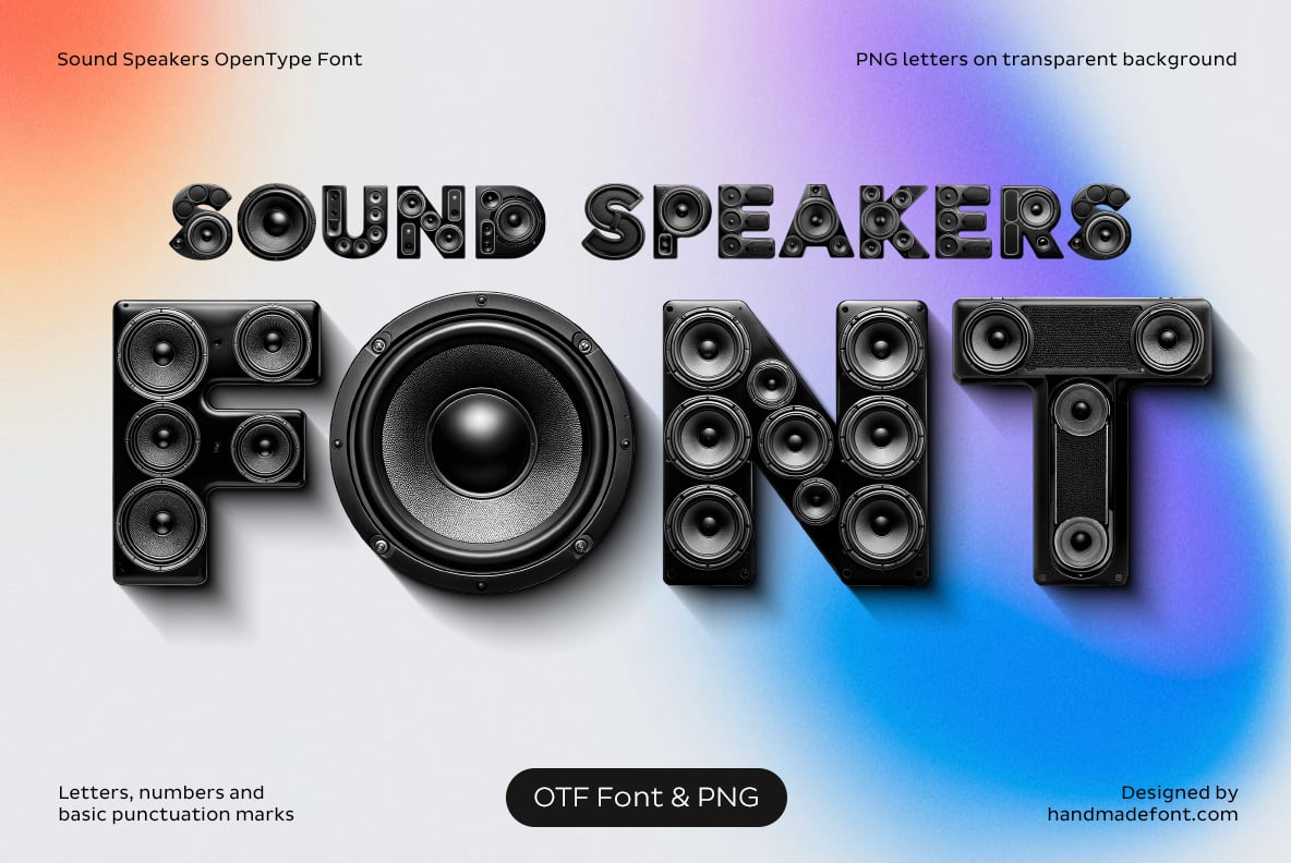 Sound Speakers Font
