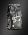 Glossy Coffee Bag Mockup – Half Side view