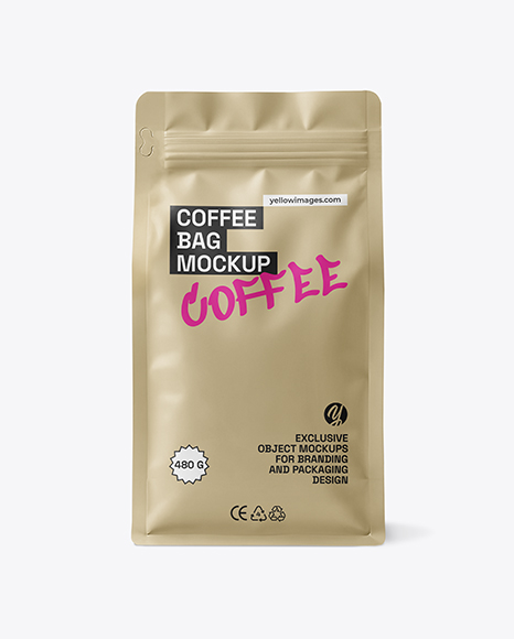 Matte Coffee Bag Mockup