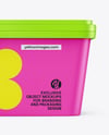 Matte Plastic Ice Cream Container Mockup – Front View