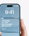 iPhone 17 Air Sky Blue in a Hand Mockup