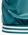 Satin Varsity Zip-Up Jacket Mockup