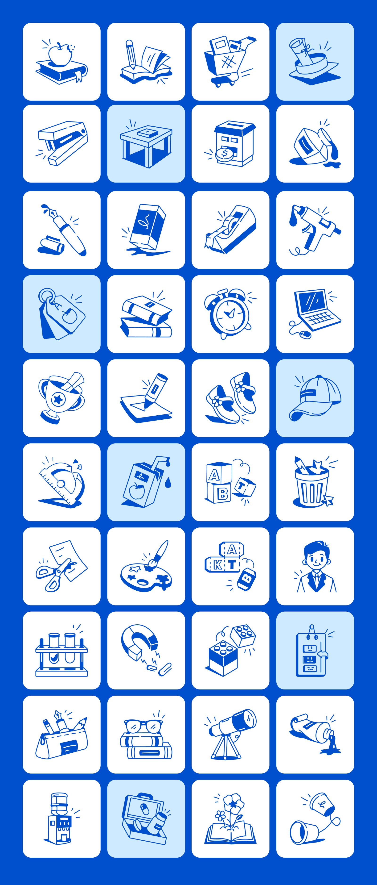 School Doodles Icon Set