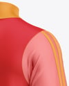 Long Sleeve Training Jacket Mockup - Back Half Side View