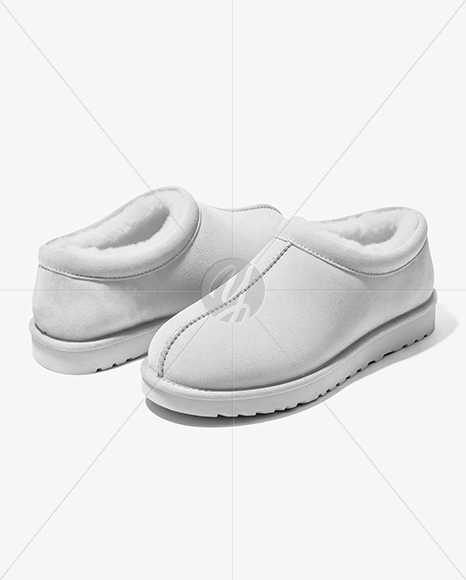Pair of Women's UGG Slippers Mockup