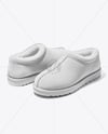 Pair of Women's UGG Slippers Mockup