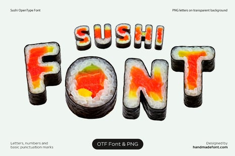 Sushi Font - Food font