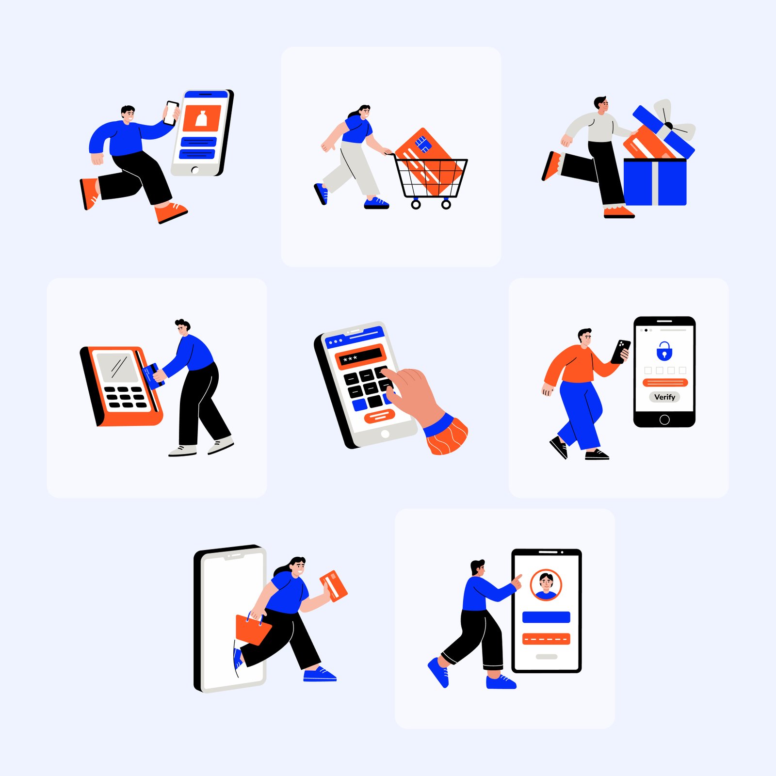 Credit Card Illustration Art Set
