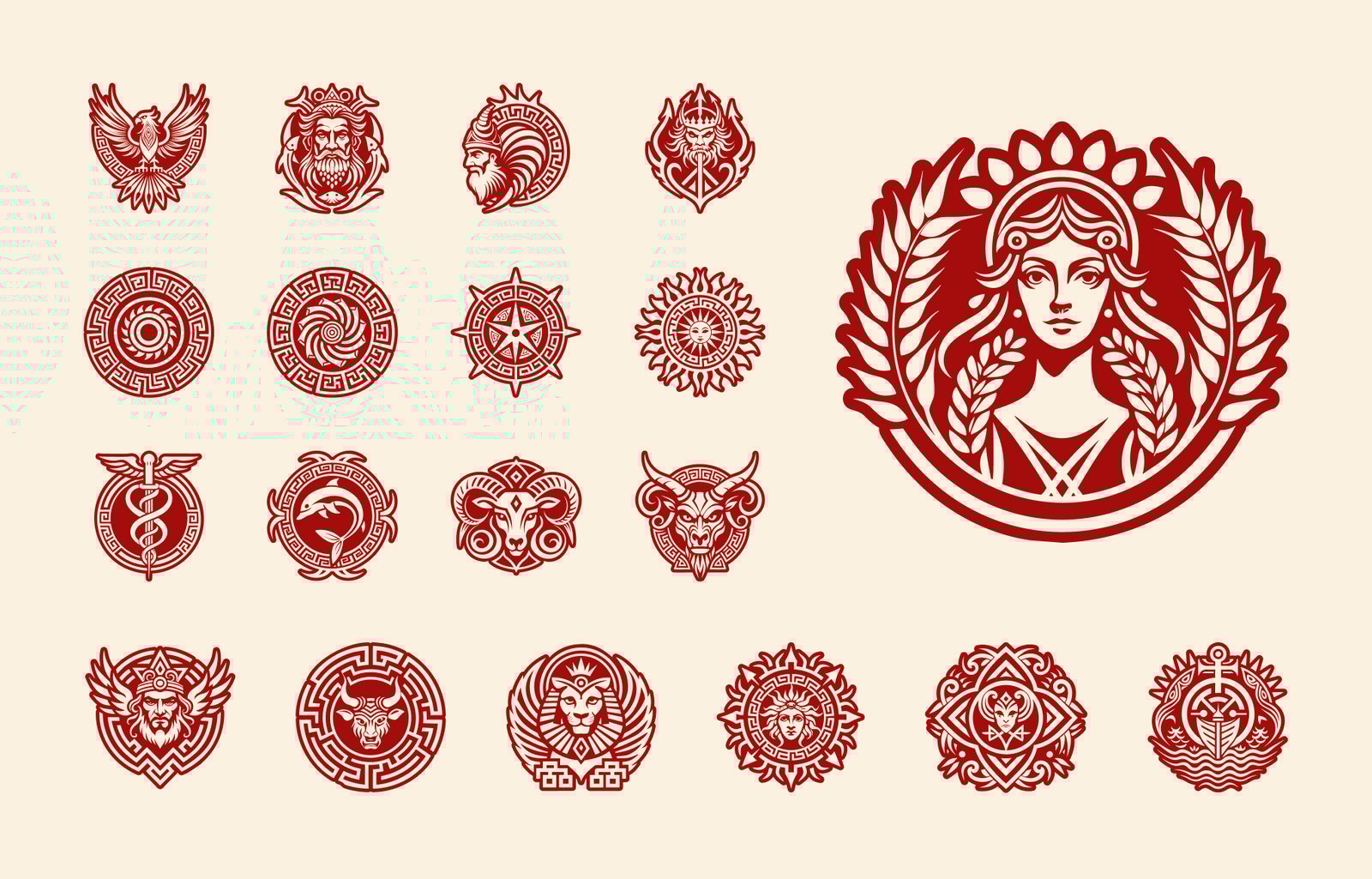 Greek God Symbols Set