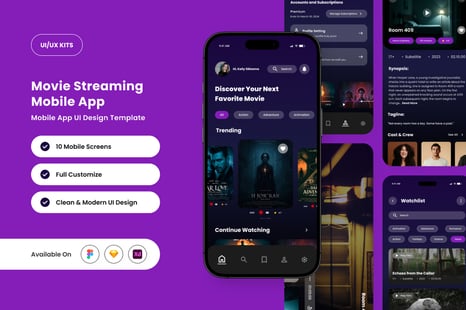 LuminIX – Movie Streaming Mobile App Design Template