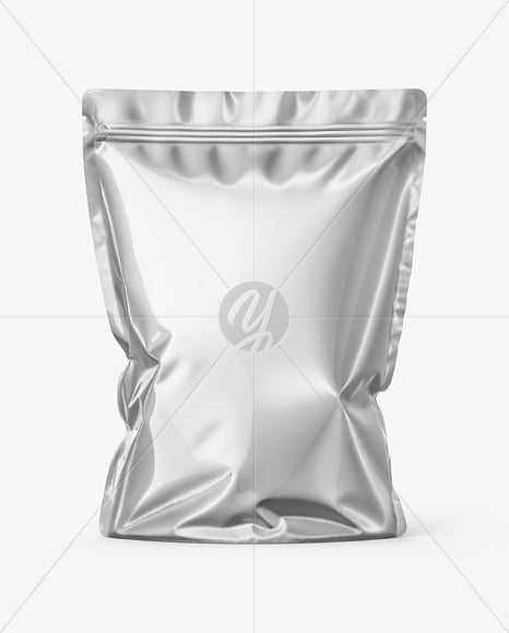 Metallic Stand-Up Pouch Mockup