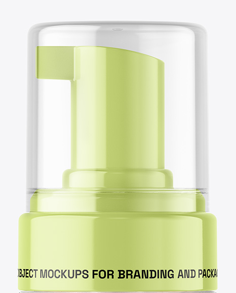 Clear Foam Pump Bottle with Box Mockup