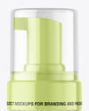 Clear Foam Pump Bottle with Box Mockup