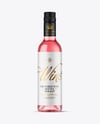 Clear Glass Pink Wine Bottle Mockup