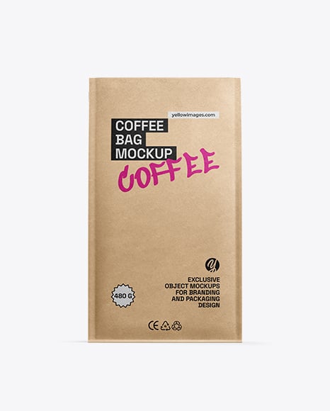 Coffee Bag Mockup – Front View