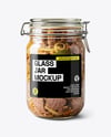 Glass Jar with Clamp Lid Filled Stewed Meat Mockup