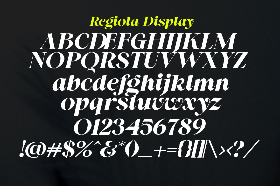 Regiola Display Font