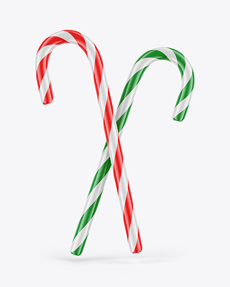 Two Candy Canes Mockup - Christmas mockup