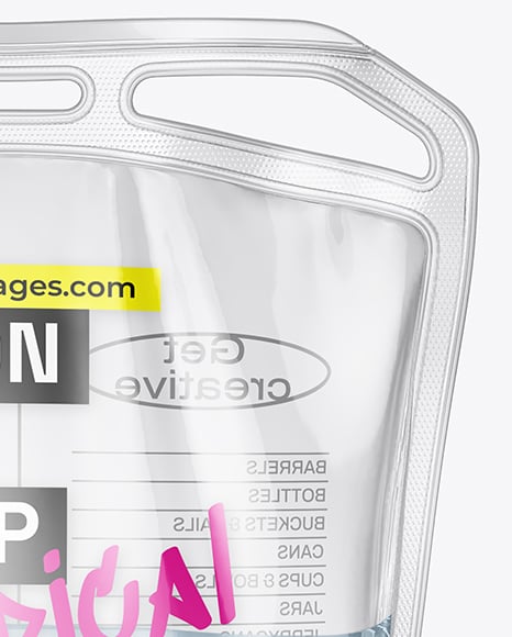 Clear Plastic Infusion Bag Mockup