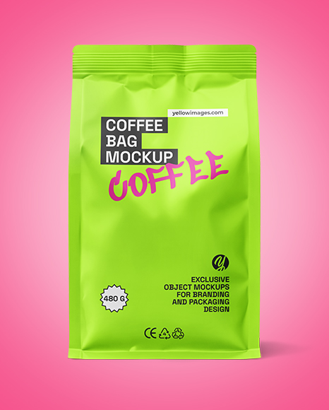 Matte Coffee Bag Mockup