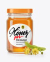 Clear Glass Jar with Linden Honey Mockup