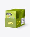 Carton Box With Sachets Mockup