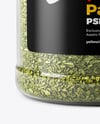 Plastic Jar with Parsley Flakes Mockup