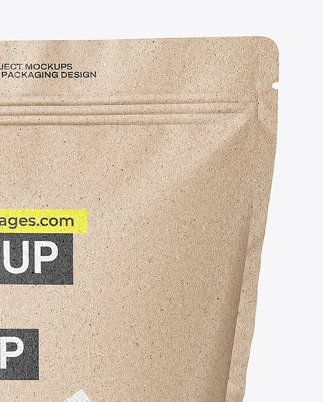 Kraft Paper Stand-Up Pouch Mockup