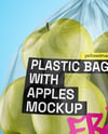 Plastic Bag With Apples Mockup