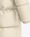 Men's Long Down Jacket Mockup - Back Half Side View
