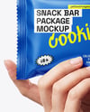 Matte Snack Pack in a Hand Mockup