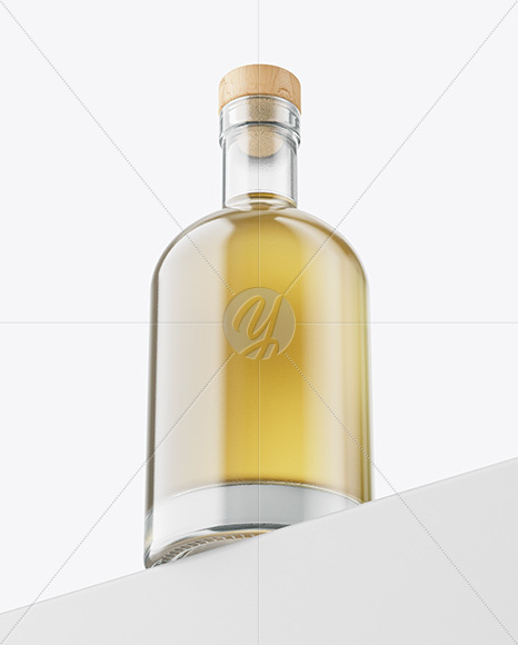 Golden Tequila Bottle Mockup