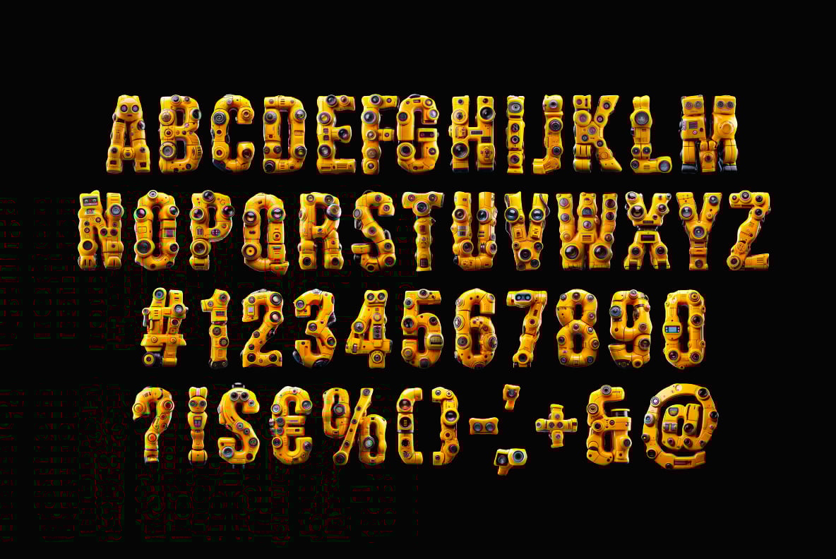 Yellow Robot Font