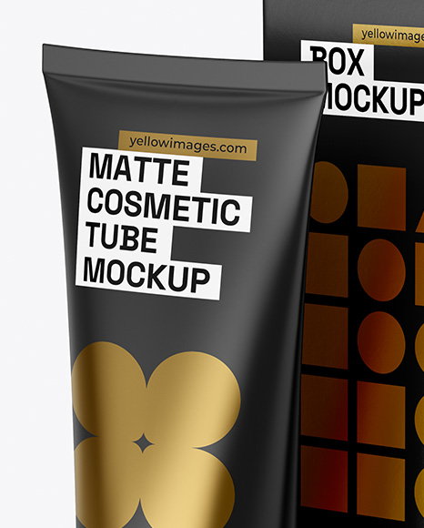 Cosmetic Tube with Box Mockup