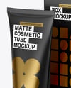 Cosmetic Tube with Box Mockup
