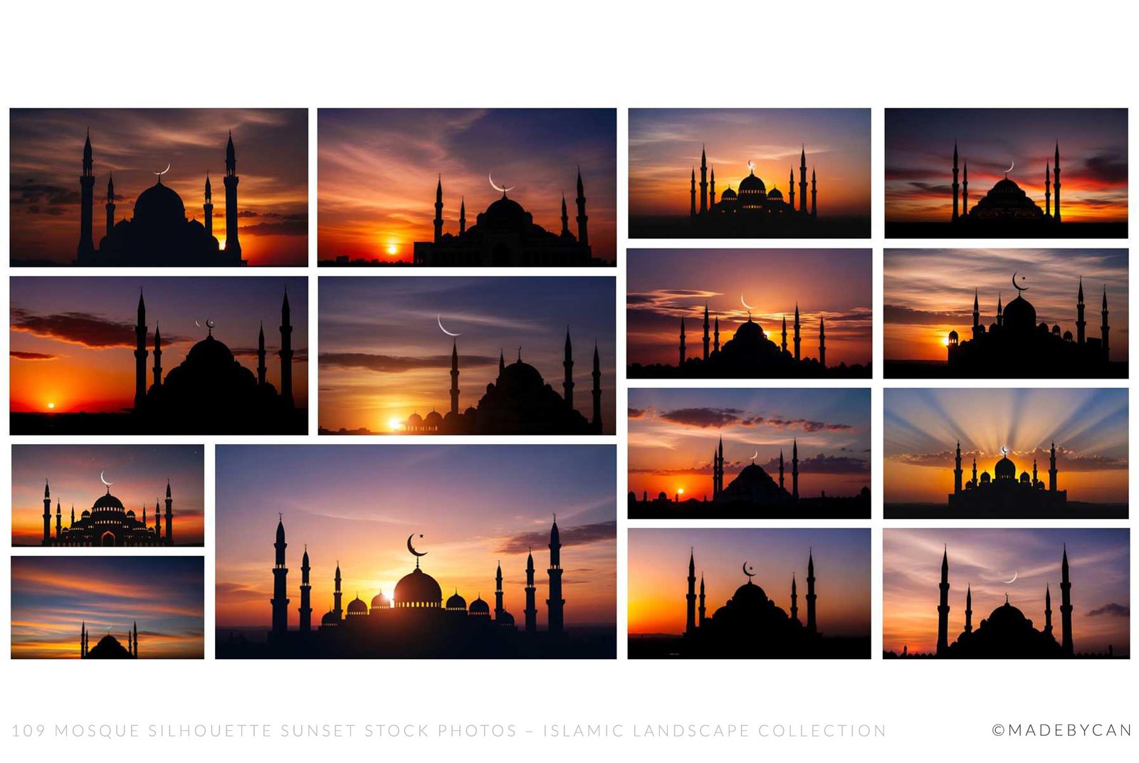 109 Mosque Silhouette Sunset Stock Photos – Islamic Landscape Collection