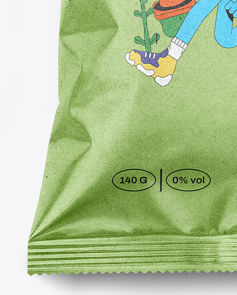Kraft Paper Snack Package Mockup