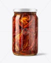 Clear Glass Jar with Sun Dried Tomatoes Mockup