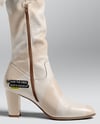 Pair of Over-The-Knee Boots on Women's Legs with Skirt Mockup