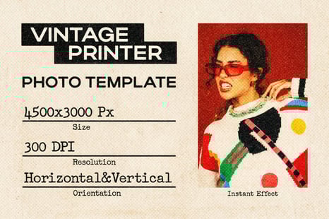 Authentic Vintage Printer Photo Effect - Add-Ons