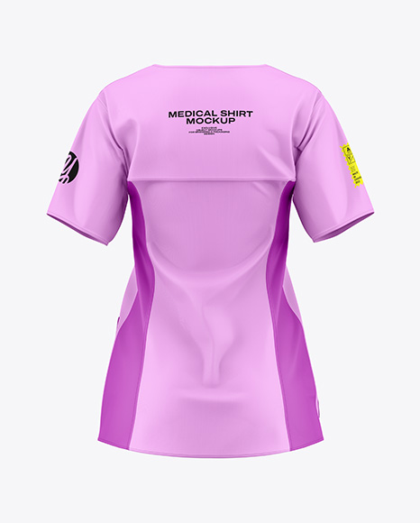 Women's Medical Shirt Mockup - Back View