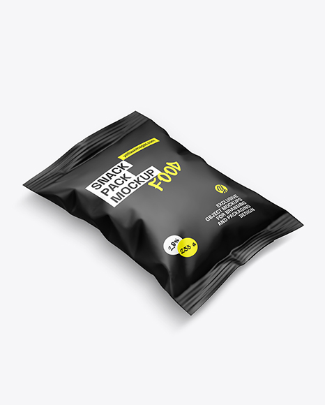 Matte Snack Pack Mockup - Half Side View