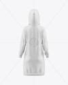 Women Cotton Hoodie Dress Mockup - Back View