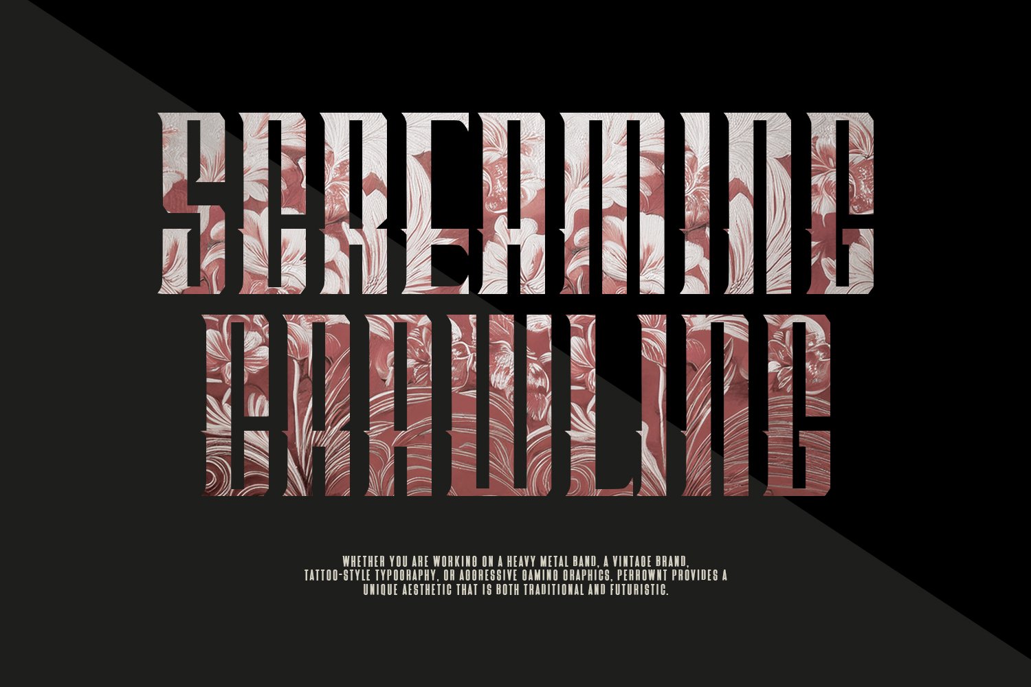 Perrownt Bold Modern Blackletter Display Font